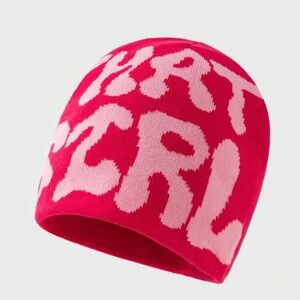 •Main Character Energy• Rose Pink & Light Pink Beanie